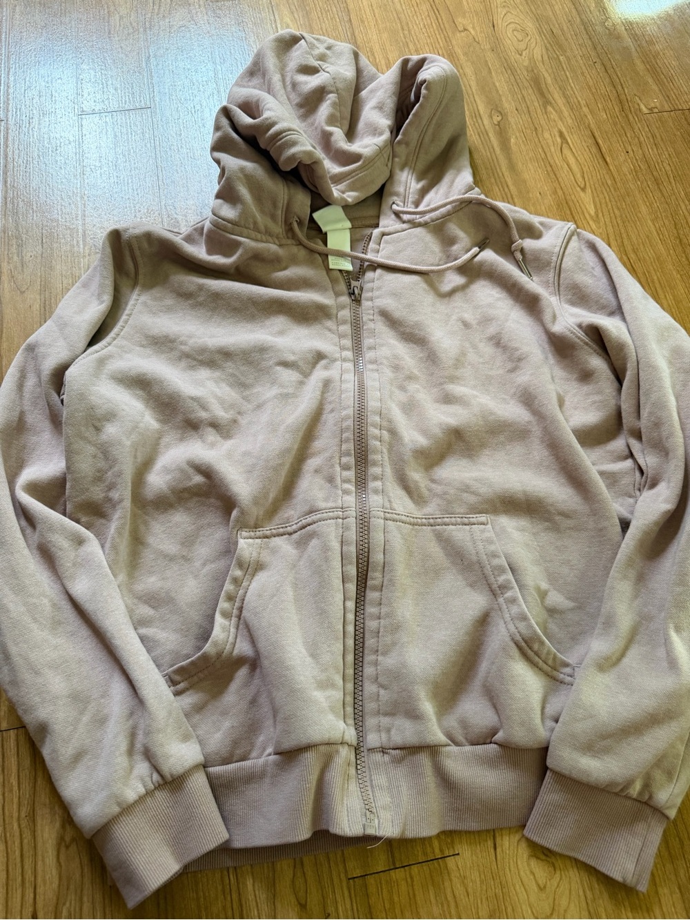 H&M Light Mauve Zip-Up Hoodie